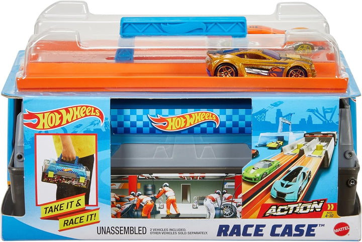 Hot Wheels Juego de autos de juguete y pistas, juego de caja de car...