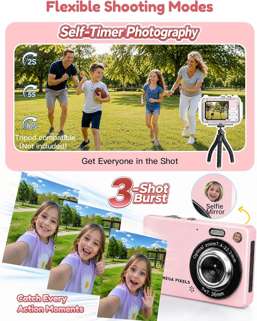 MOMILLA Cámara digital,Cámara subacuática 4K Vlogging,Cámara de 50MP para