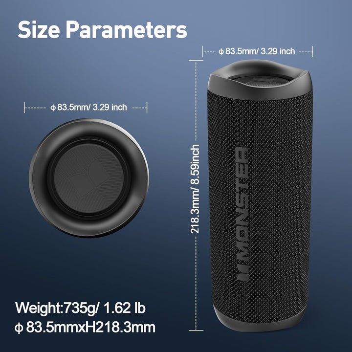 Monster Altavoz Bluetooth, altavoces Bluetooth portátiles inalámbri...