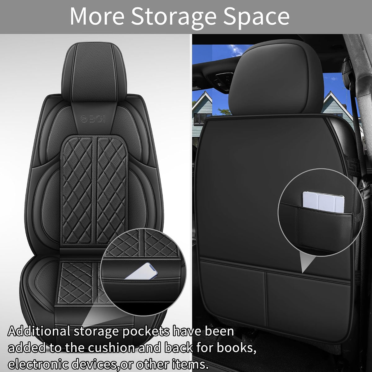 Funda de asiento de automóvil ajuste personalizado para Dodge Ram 1500 2500 3500 2002-2026, juego de fundas de asiento de piel sintética compatible con cojines de cabina regular Crew Quad de camioneta (negro, juego completo, parte trasera curvada)