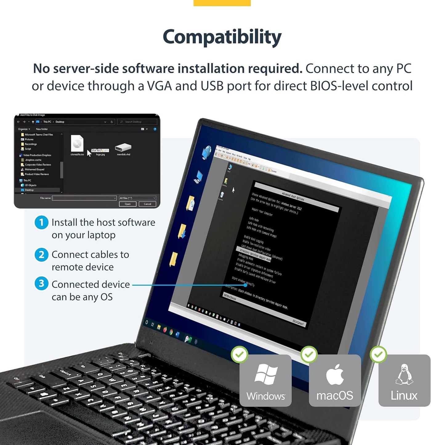 StarTech.com Adaptador Portátil de Carrito de Choque para Laptop pa...