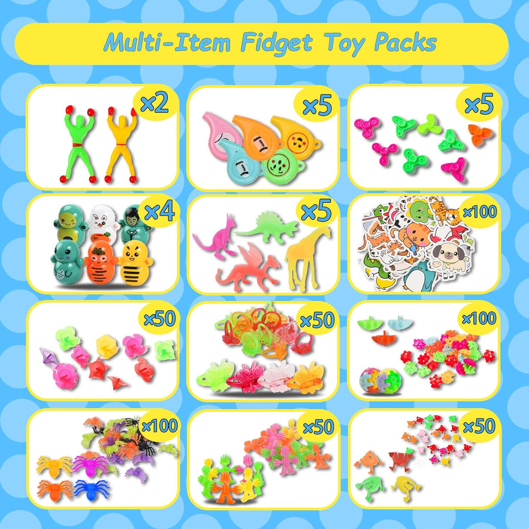 500 piezas de recuerdos de fiesta para niños, juguetes fidget a gra...
