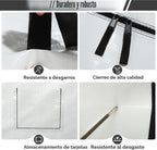 Paquete de 6 bolsas de mudanza resistentes de 210 GSM con cremallera lateral totalmente abierta, 93 L y 65 libras, impermeables, plegables para dormitorio universitario, alternativas de cajas de mudanza y organización del hogar, color blanco