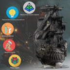 Piececool - Rompecabezas de metal 3D para adultos, juegos de construcción de modelos de barco pirata Flying Dutchman, kit de construcción de modelo de embarcación 3D, kits de manualidades para armar