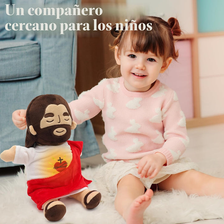 Yelakey Peluche de Jesús que respira, muñeca de peluche de Jesús co...