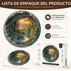 Rompecabezas de 1000 piezas para adultos, rompecabezas de bosque cueva de 26.6 x 26.6 pulgadas