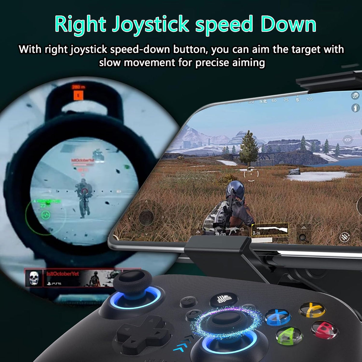 YUYIU Controlador Inalámbrico para Juegos para PC, Switch, Steam Deck, Android, iOS