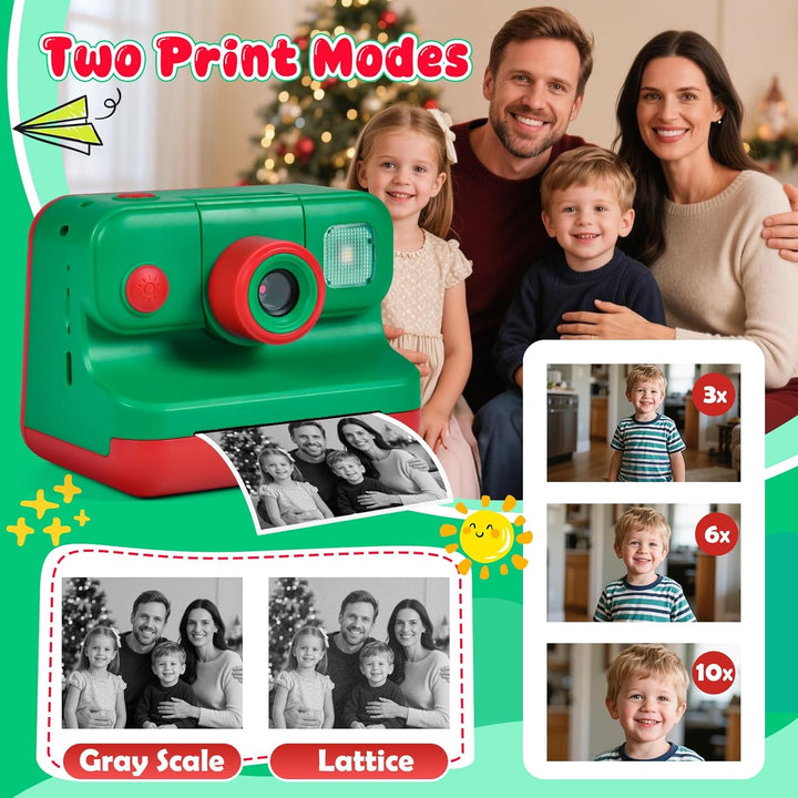Elecoutek Cámara de impresión instantánea para niños con bolsa de t...