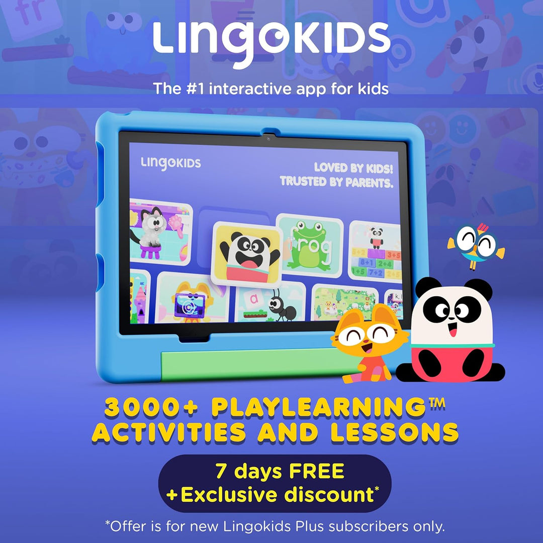 Contixo Tablet A10 para niños con 14 aplicaciones, Lingokids y Epic...
