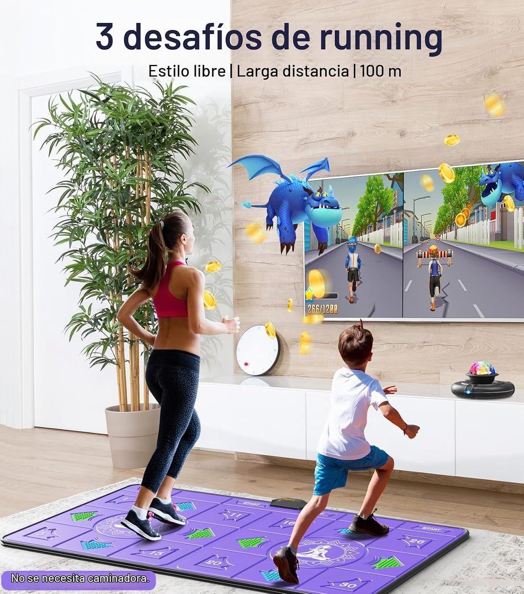 Lámpara Wireless Dance Mat for Kids and Adults, Exercise Dance Pad Game for TV