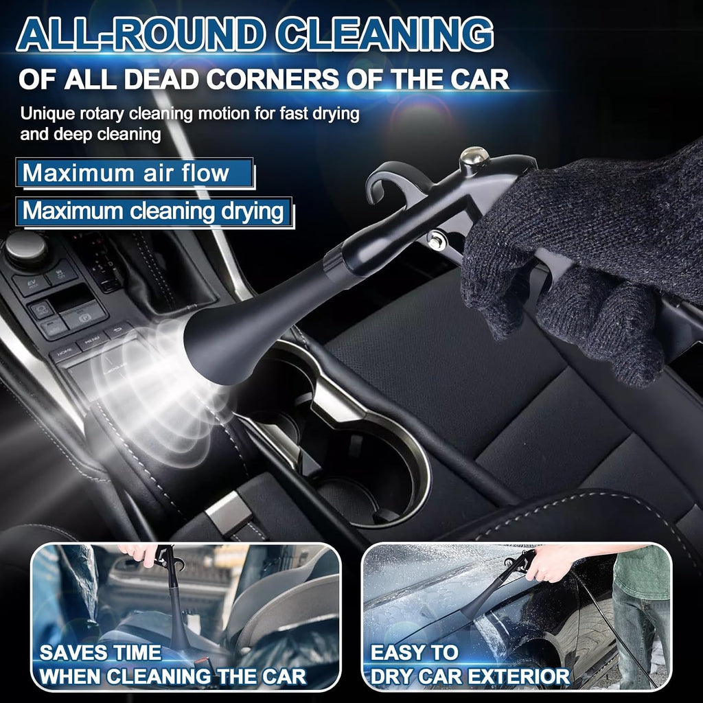 Pistola de limpieza de auto PARAROSE para detalles de interior, secador de aire de alta presión, kit de detalles de automóviles, limpiador de interior, herramientas de detalle de automóviles para