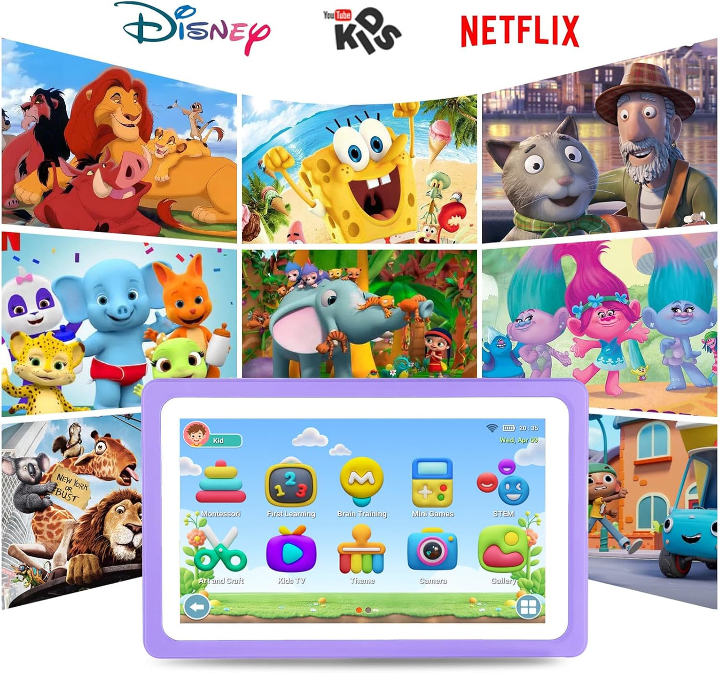 Tablet para niños de 7 pulgadas, 32 GB, tableta para niños de 3 a 7...
