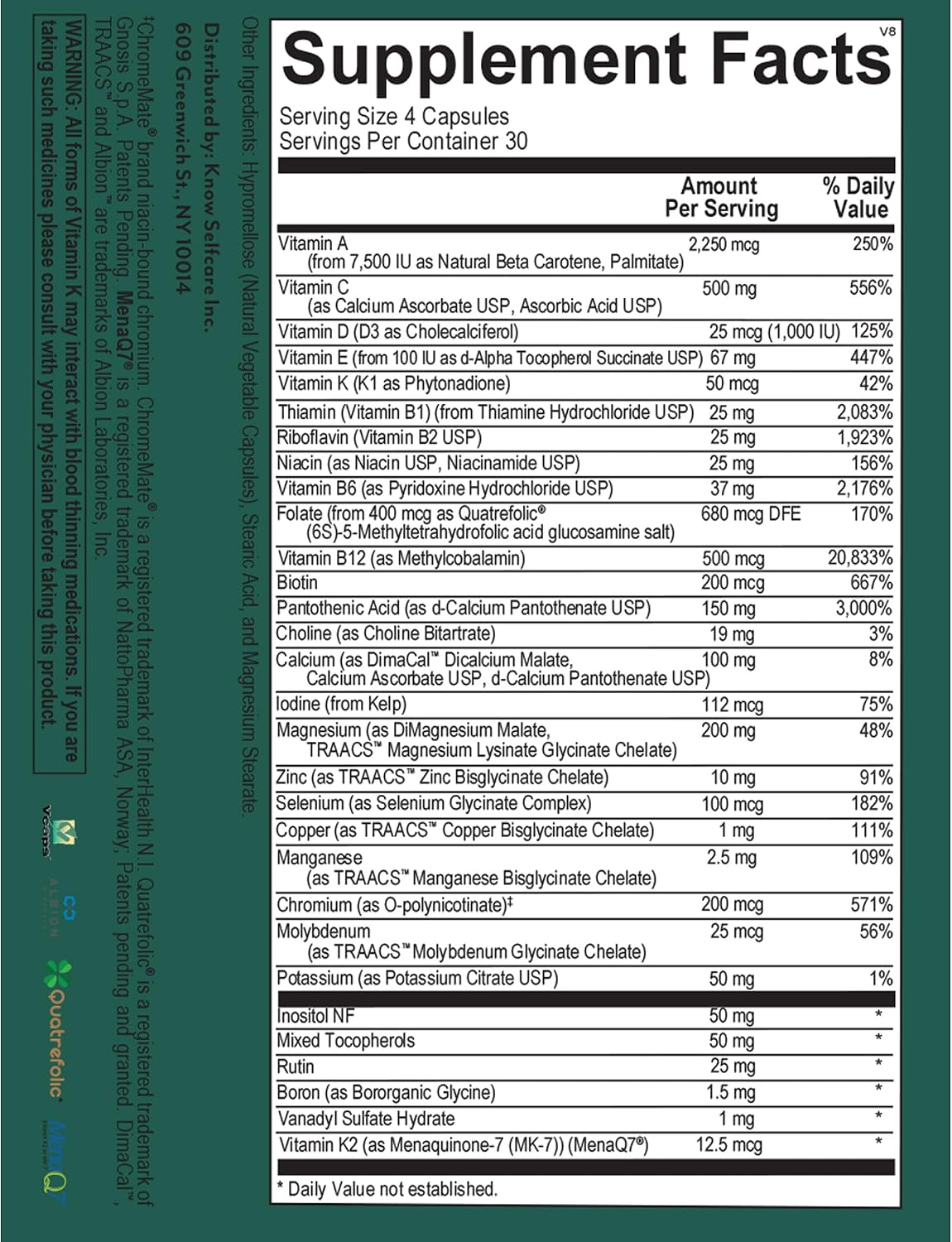 Veracity Multivitamínico para mujeres, complejo de vitamina B, magn...