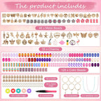 Uniartfy Kit de fabricación de pulseras con dijes, 305 piezas de suministros para niñas de 8 a 12 años, regalos de cumpleaños, manualidades para adolescentes, mujeres, niños de 5, 6, 7, 8, 9, 10, 11, 12 años, con caja organizadora