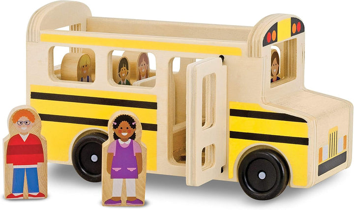 Melissa Doug Juego de madera para autobús escolar con 7