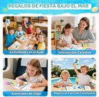 ZMLM Paquete de 24 libros para colorear del océano, recuerdos de fiesta de
