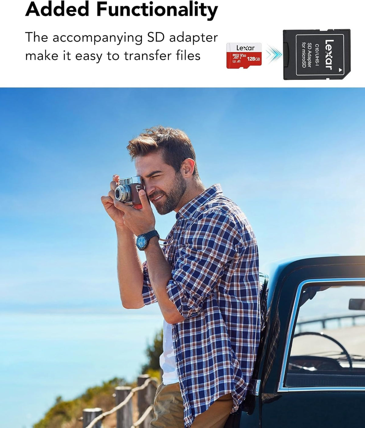 Lexar E-Series - Juego de 2 tarjetas micro SD de 128 GB, tarjeta de...