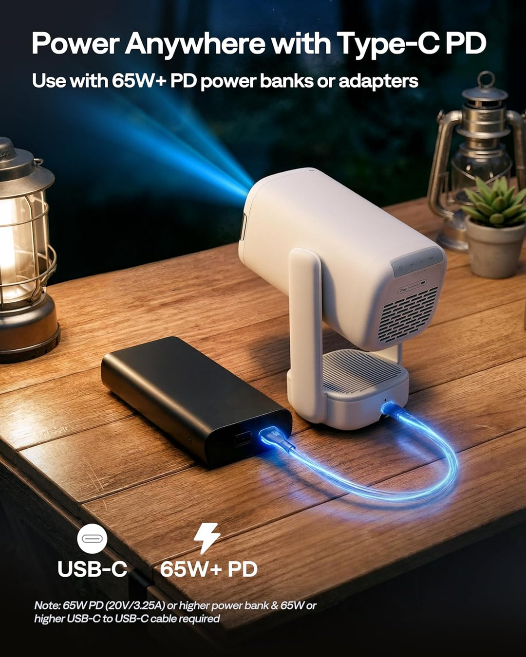 Aurzen Proyector portátil inteligente D1 air con WiFi y Bluetooth,...