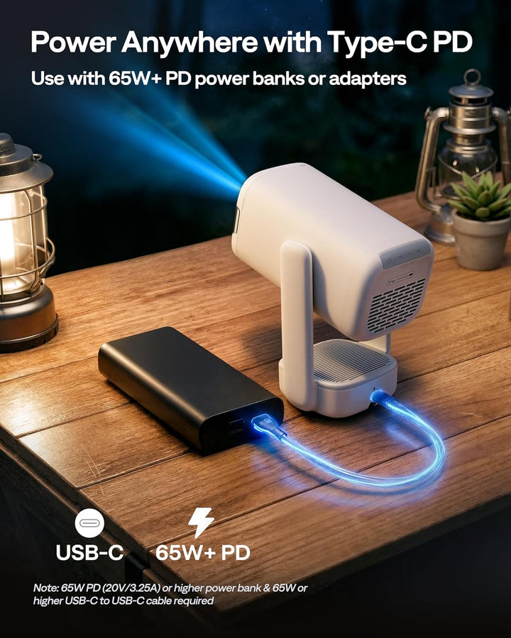Aurzen Proyector portátil inteligente D1 air con WiFi y Bluetooth,...