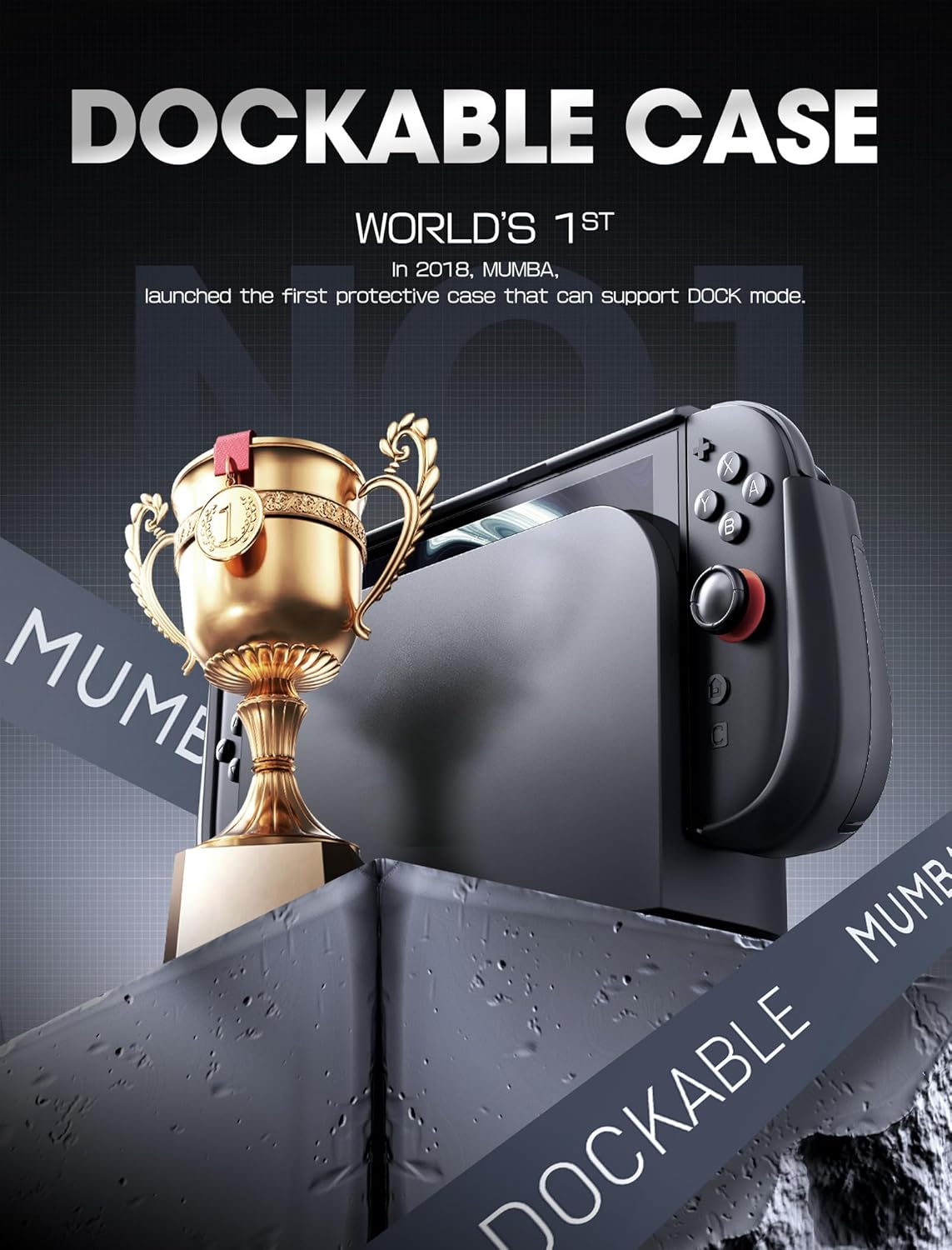 Mumba Titan - Funda para Nintendo Switch 2 con función atril y 7 ranuras