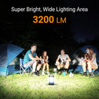 Lámpara Linterna de camping, linternas LED de 3200 lúmenes para cortes de energía, cargador de teléfono de 4600 mAh y linterna recargable, linterna con 5 modos de luz para huracanes/emergencias/tormentas
