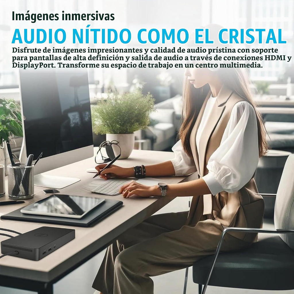 WD22TB4 Dell Thunderbolt 4 Dock, estación de acoplamiento de 40 Gbps USB-C