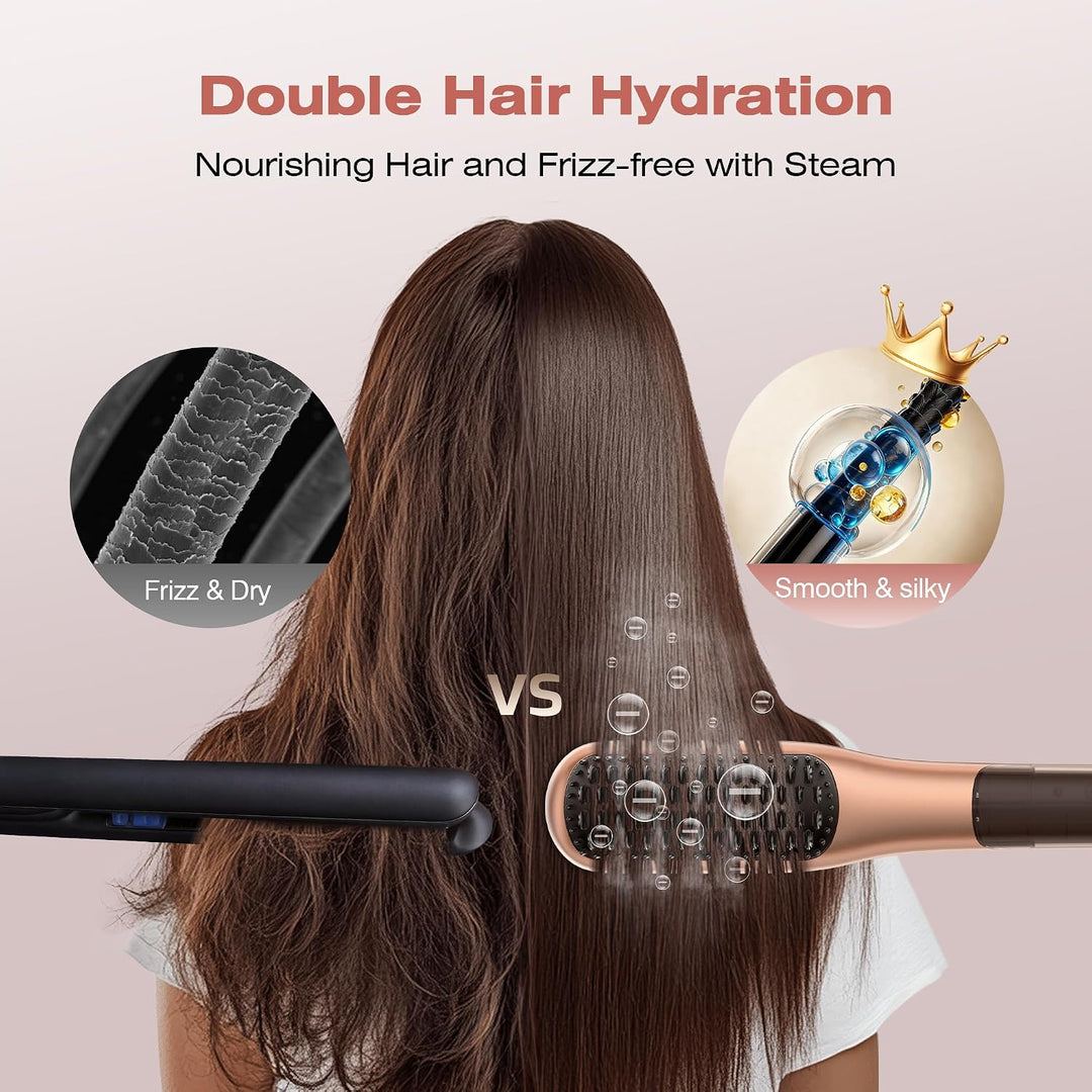 Steamline Pro 3 en 1, color naranja óxido | Cepillo alisador de dob...