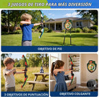 Bow y Arrow para Kids, LED Light Up Archery Set, Indoor Outdoor Sport Gifts para Boys Girls Ages 4-12