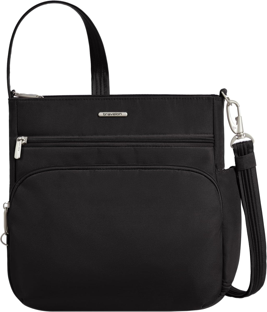 Travelon Bolso bandolera clásico antirrobo Norte/Sur