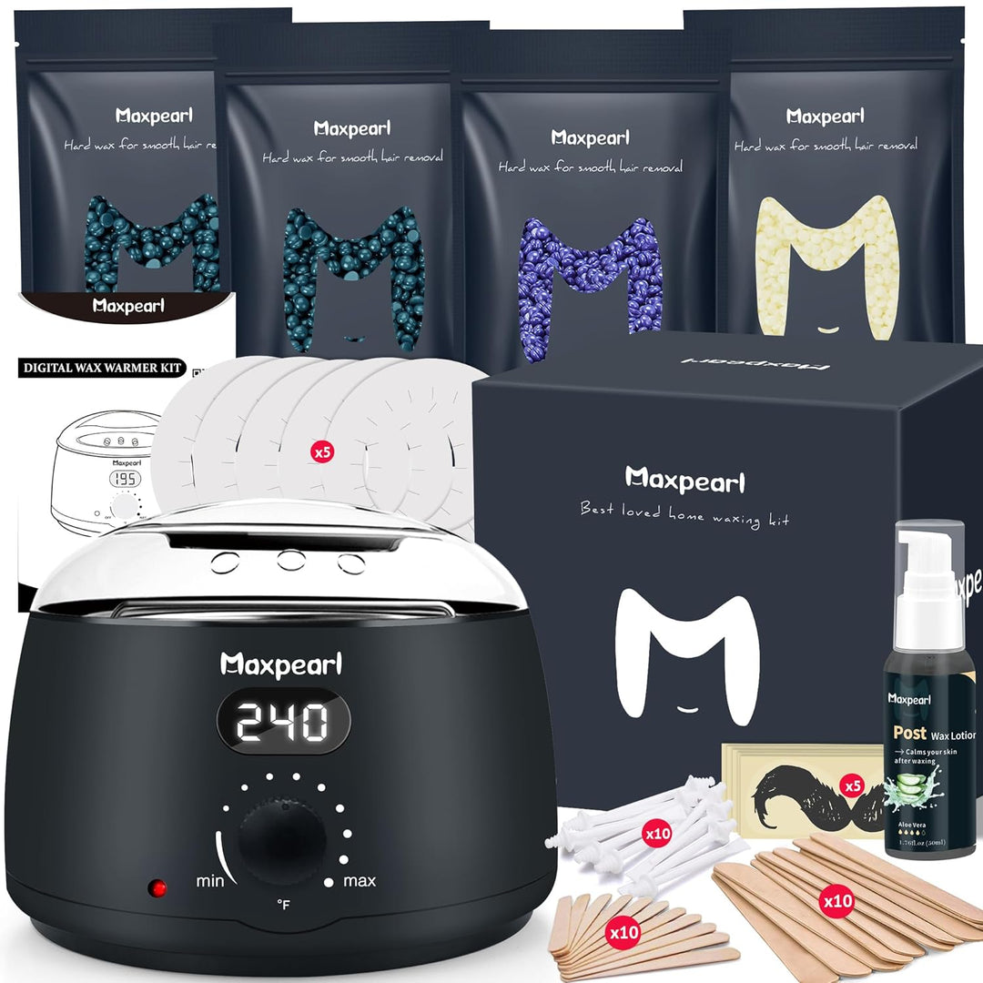 Kit de depilación digital Maxpearl - Kit de calentador de cera dura...