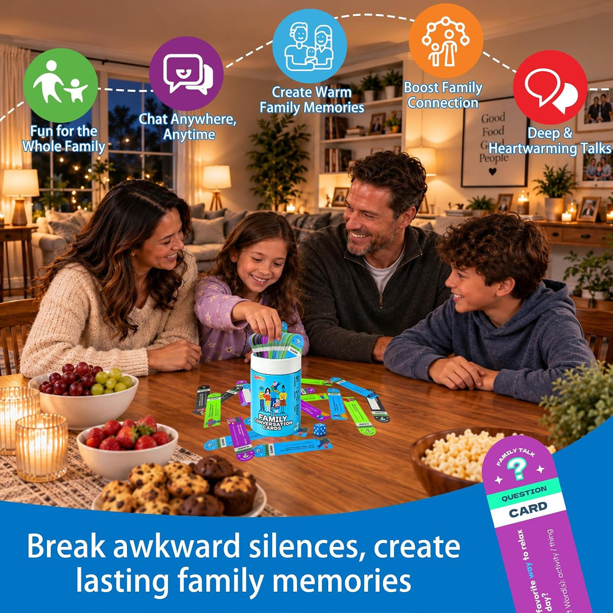 130 tarjetas de conversación para familias, crea conexiones