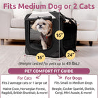 Transportador de mascotas para gatos y perros, se adapta cómodamente a 2