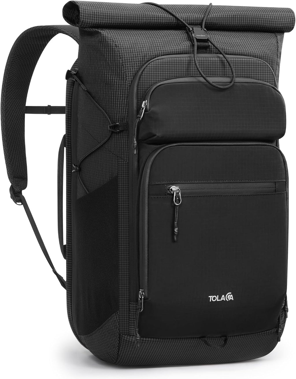 Tolaccea Mochila de Viaje Rolltop 32L, Portaordenador de 15,6" para Trabajo y Viaje