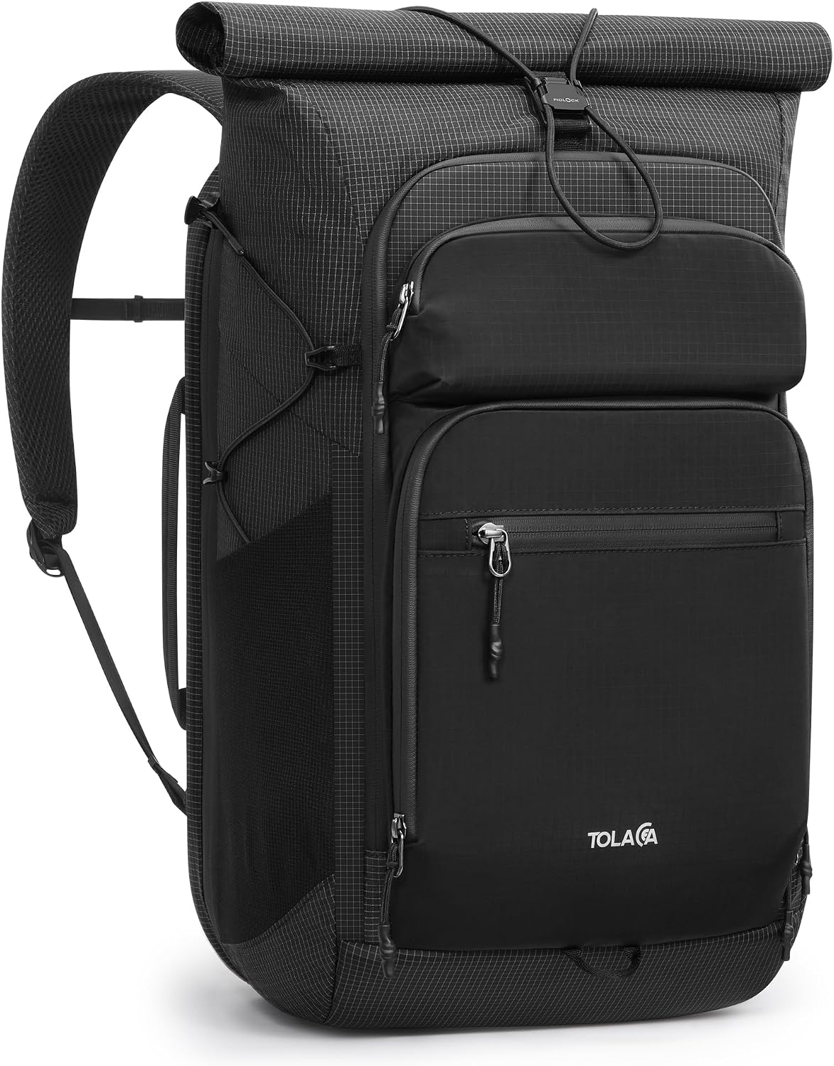 Tolaccea Mochila de Viaje Rolltop 32L, Portaordenador de 15,6" para Trabajo y Viaje