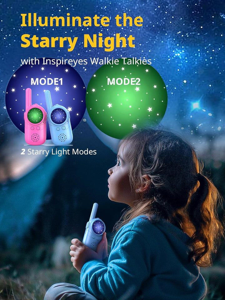 Inspireyes Walkie Talkies para niños recargables, rellenos de cesta...
