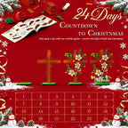 Juego de construcción de calendario de Adviento de Navidad de Jesús Cross Flower 2026, compatible con Lego, 24 días de cruz religiosa, coleccionables, cuenta regresiva, católicos, cristianos