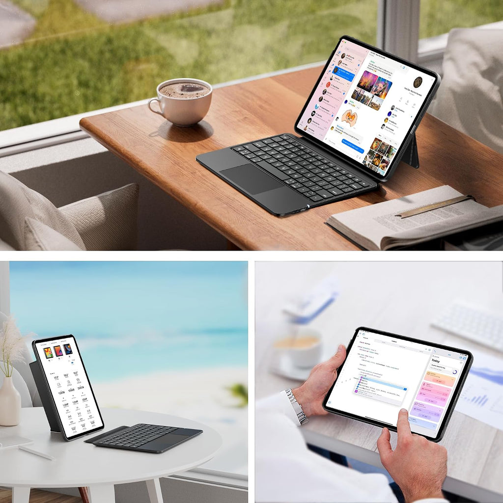 edaiser - Funda desmontable con teclado para iPad Air 11 y 5ª/4ª generación, Pro de 11 pulgadas