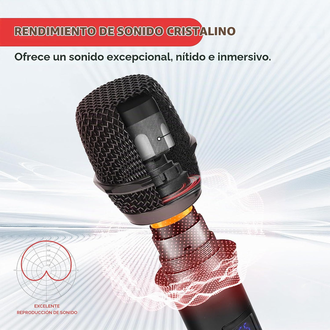 Sistema de micrófono inalámbrico digital Pyle con Bluetooth - Inclu...