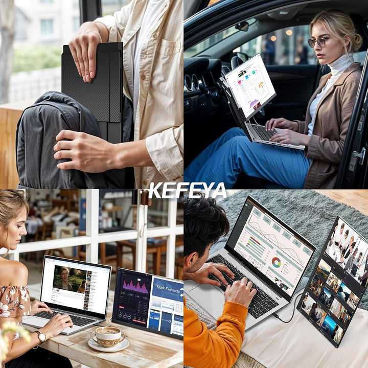 KEFEYA Extensor de pantalla para laptop, monitor portátil FHD 1080P...