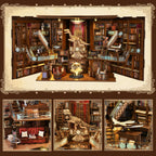 Beyond Library Max - Kit de rincón de libros en miniatura, casa de muñecas