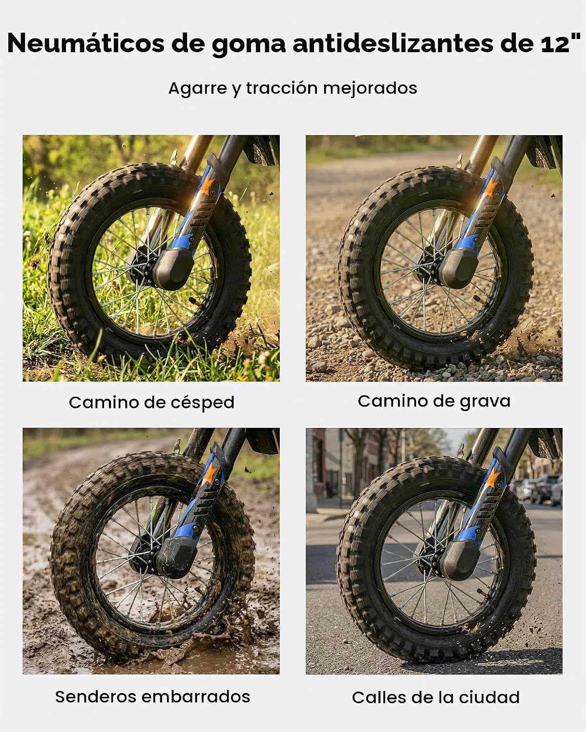 Bicicleta de cross eléctrica de 36 V para niños de 5 a 10 años, regalo de