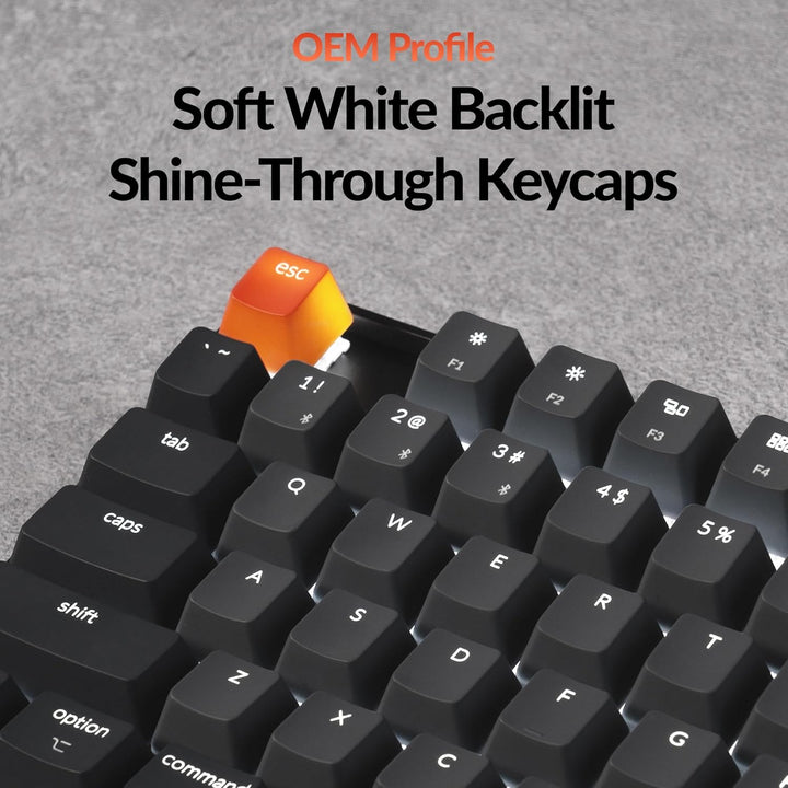 Teclado Mecánico Inalámbrico Keychron K8 \u2013 Interruptor Rojo Si...