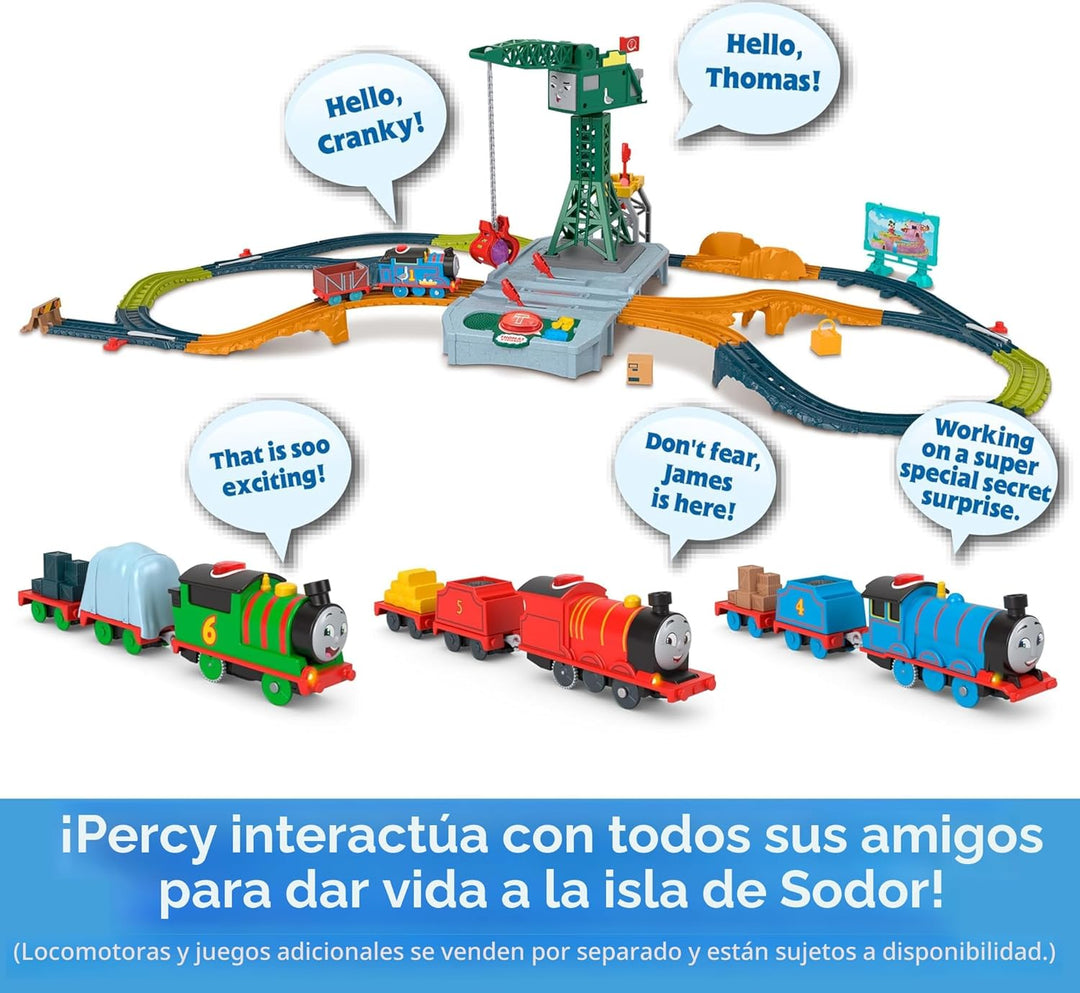 Thomas &amp; Friends Tren de Juguete Motorizado Talking Percy Locom...