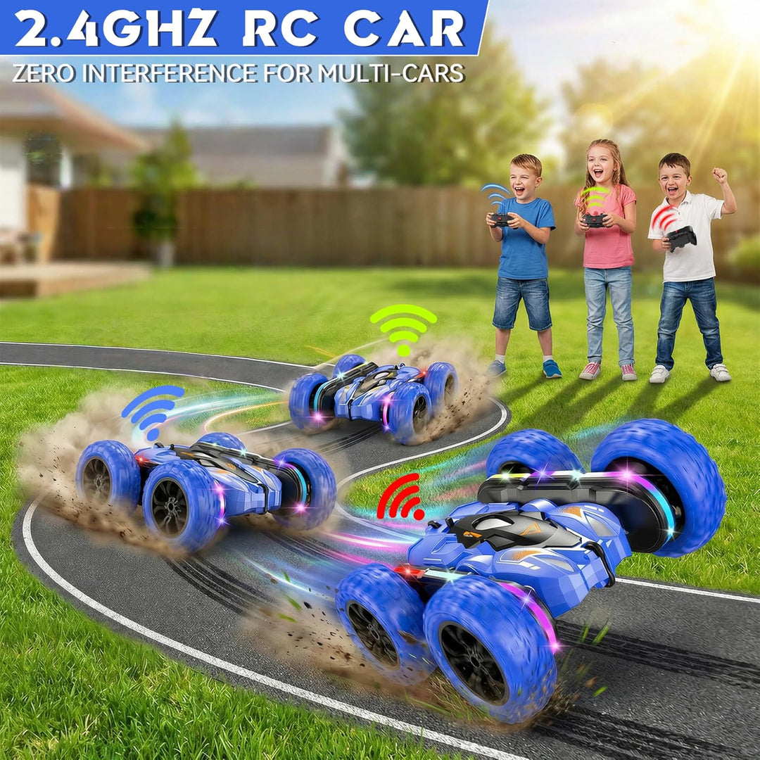 Wedopro - Auto de control remoto para niños, auto de acrobacias RC...