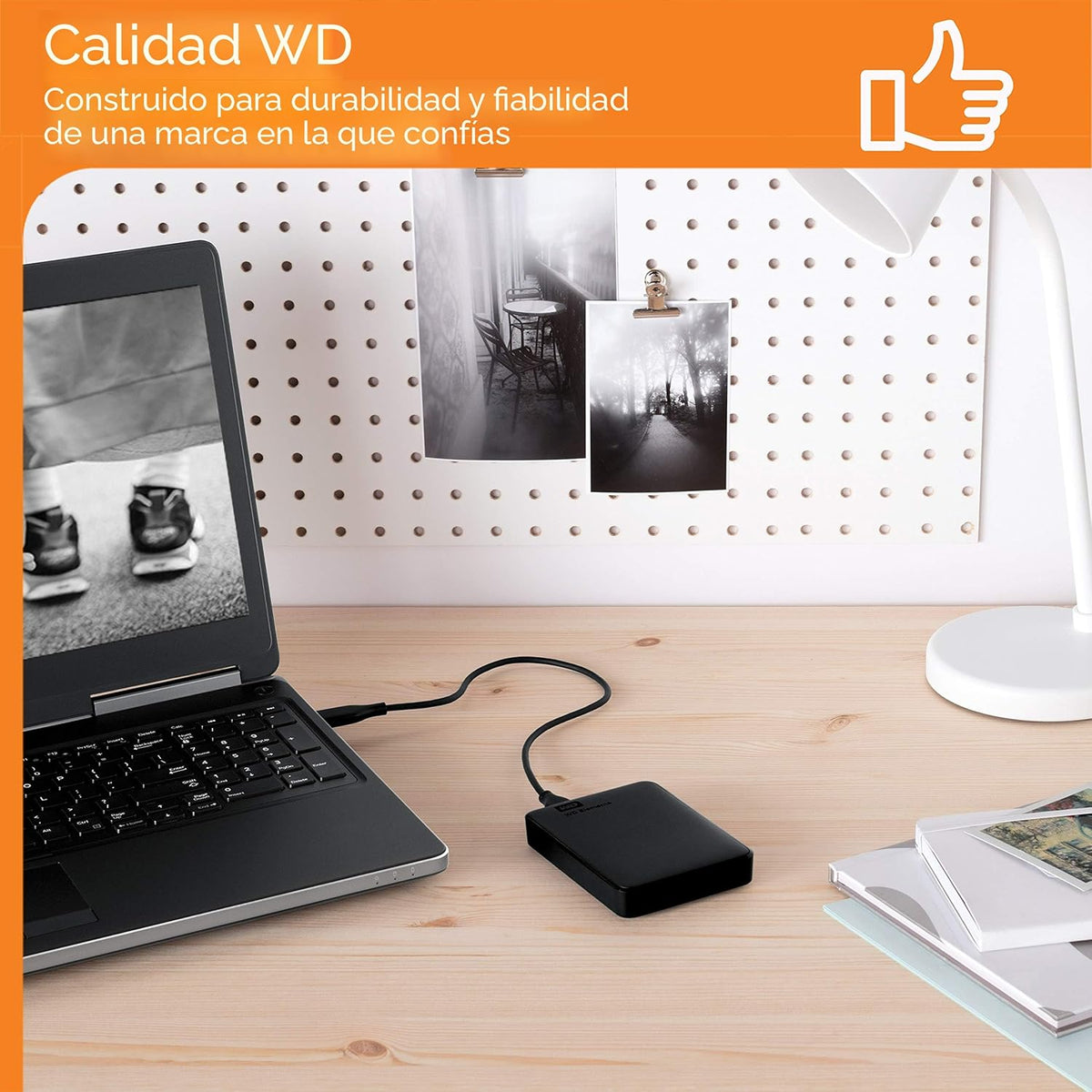 WD Disco duro externo portátil Elements de 2 TB para Windows, USB 3...
