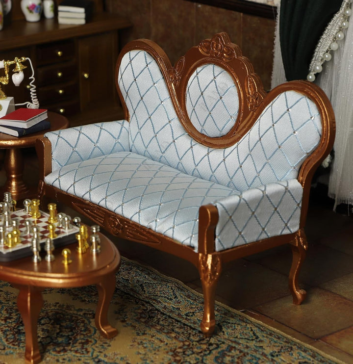 iLAND Juego de muebles de casa de muñecas victoriana, muebles y acc...