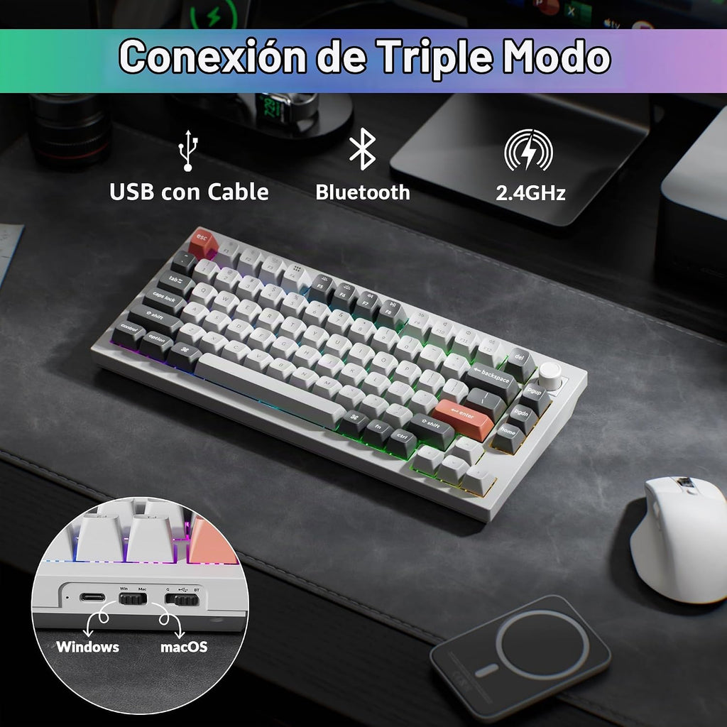 Teclado mecánico personalizado inalámbrico Keychron Q1 Ultra 8K 75%