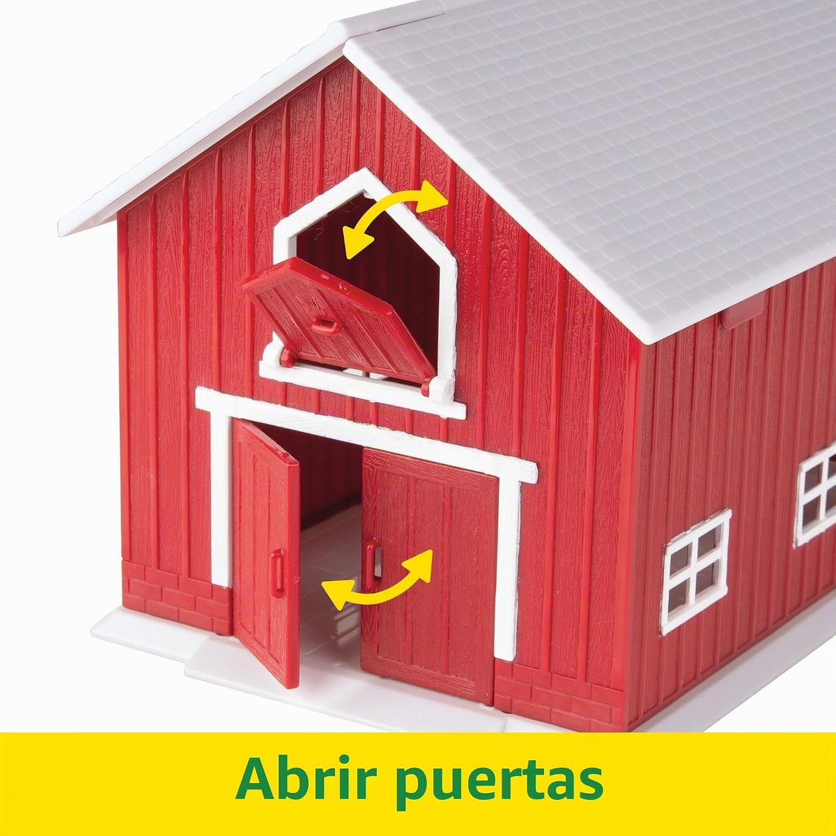 Tomy John Deere - Juego de granero rojo para niños, escala 1:64