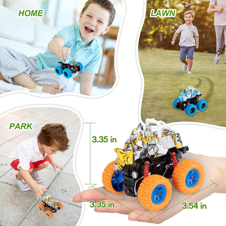 LODBY Camiones de Dinosaurios de Juguete para Niños de 3-5 Años, Ve...