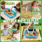 Kit de arena sensorial de dinosaurio, caja de arena sensorial con